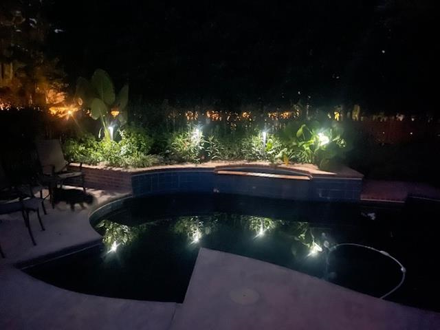 Summertime pool area