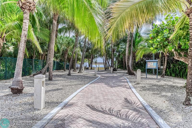 Golf Cart/Bike Parking & Tropical Path to the beach