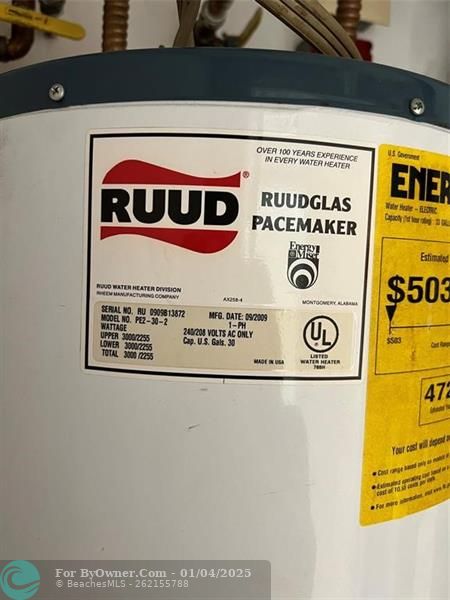 RUUD WATER HEATER