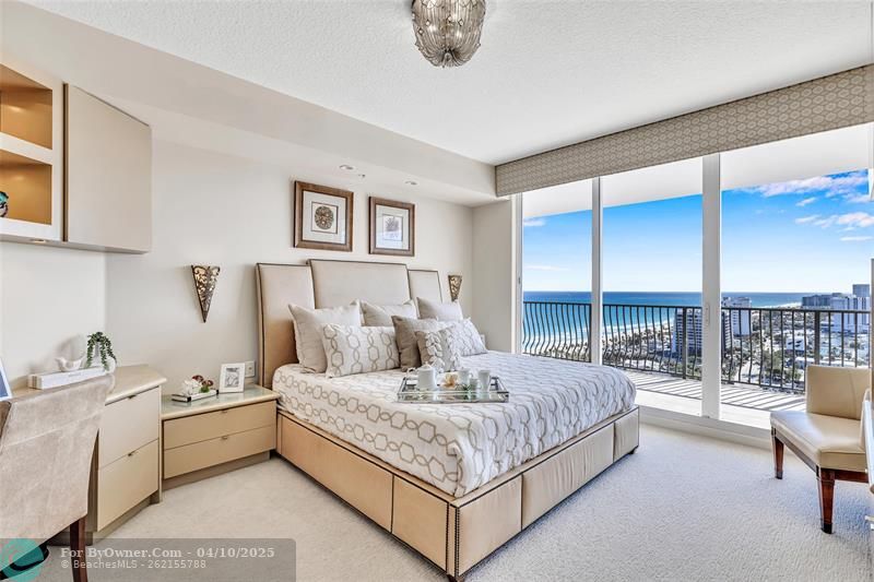 Primary suite with ocean and Intracoastal views