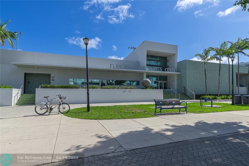 Flamingo Park is located across the street from Park Square Condominium.