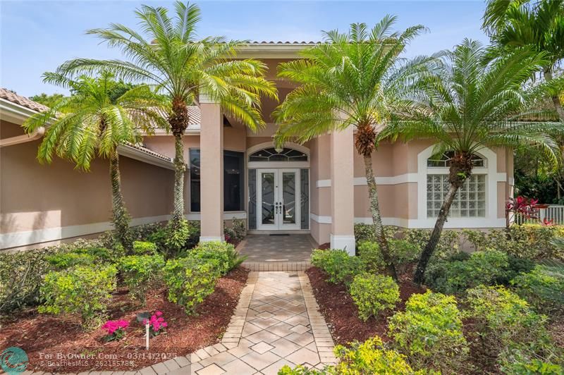 Stunning tropical front door entry