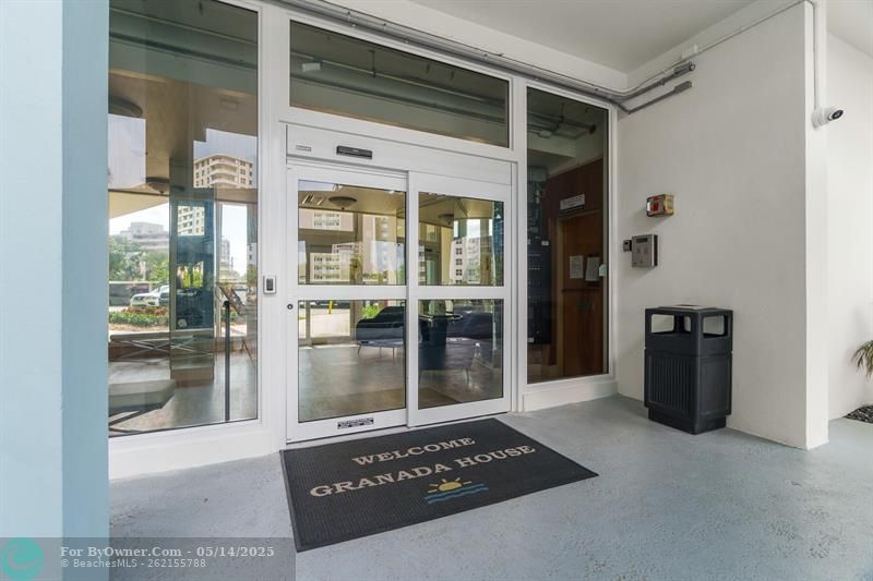 Secured foyer of building!