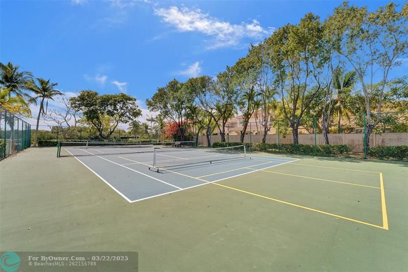 Play tennis or bring your own net and use for pickleball court