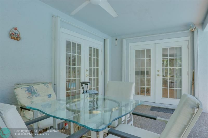 Back pool deck doors