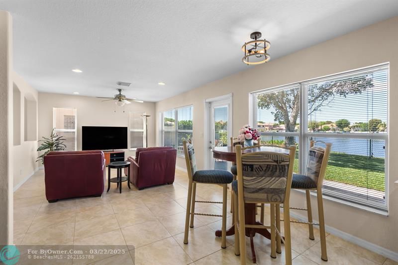 Eat in Kitchen offers sparkling lake views