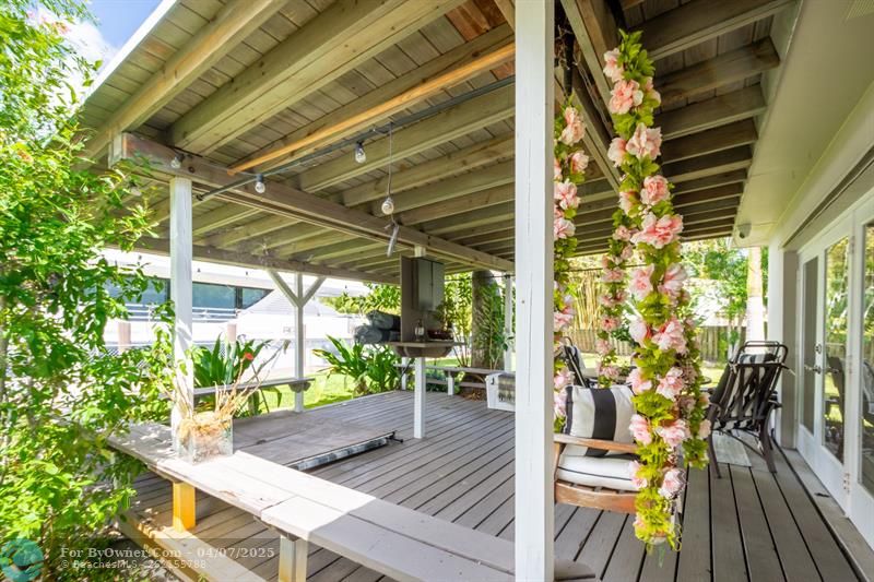 deck of living area