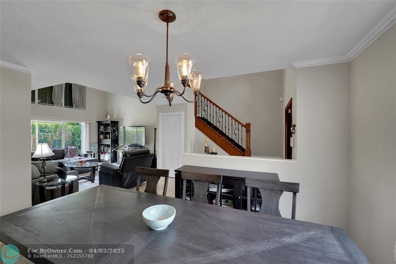 Entry way, living room and entry way