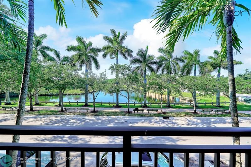 Tree Lined Walking Area directly across from Unit