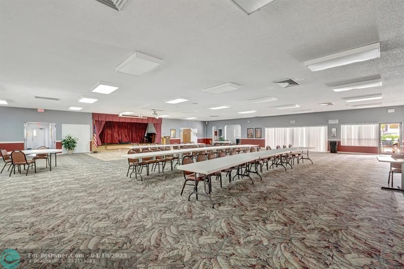 Community room in clubhouse.