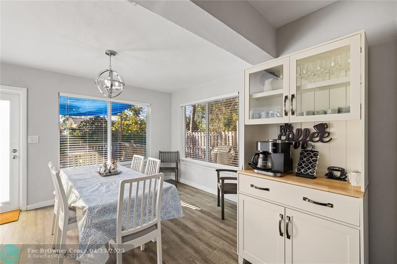 Dine with a view and an abundance of natural light.