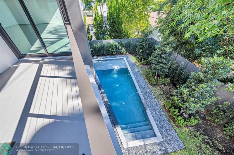 Pool View from Primary Balcony