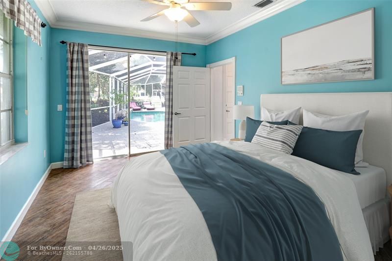 4TH BEDROOM OVERLOOKING POOL (VIRTUALLY STAGED)
