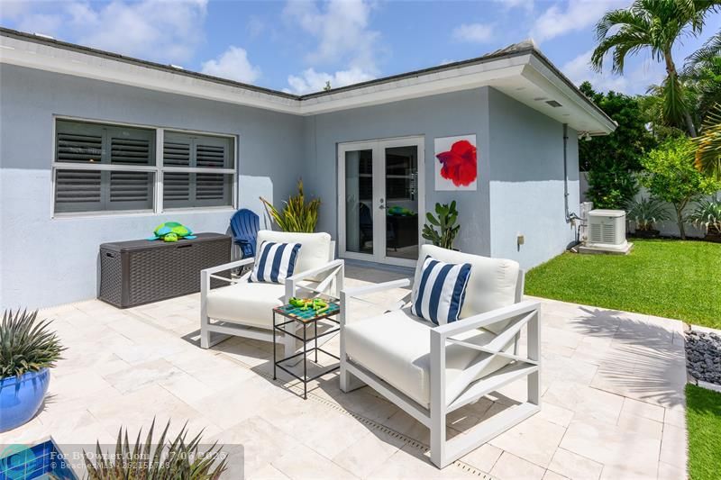 Grassy area complete with lemon tree