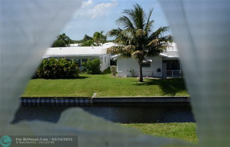 The whole building is getting a new paint, soon after, this plastic will be removed and that is the view from the deck.
