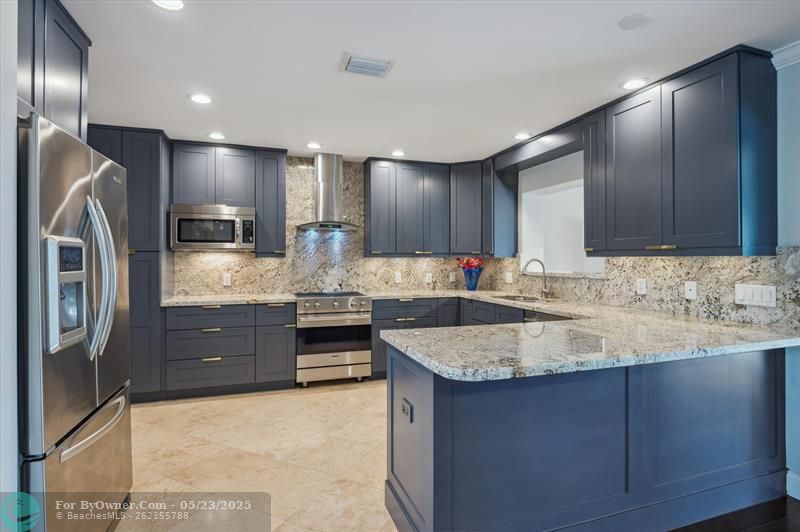 upgraded kitchen with Viking gas range