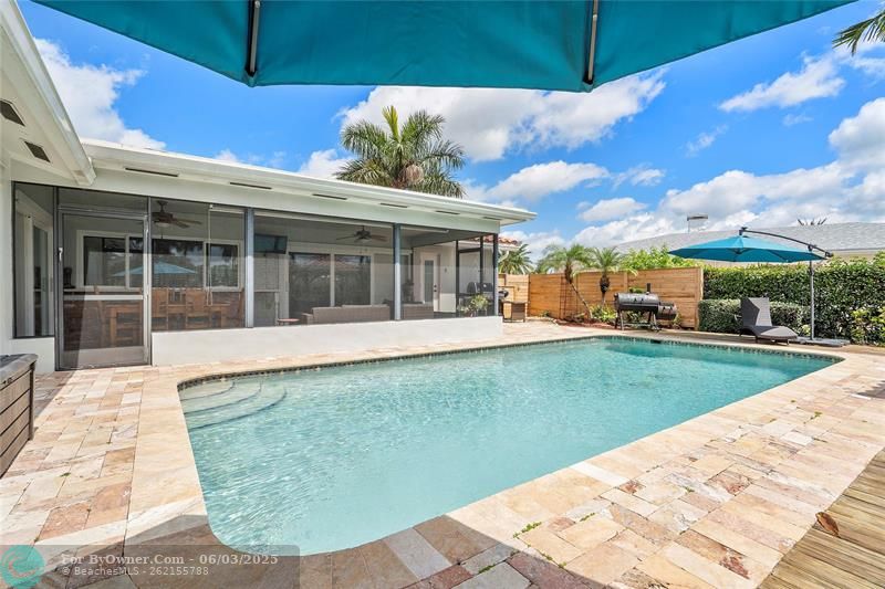 The perfect sunbathing spot by the pool.