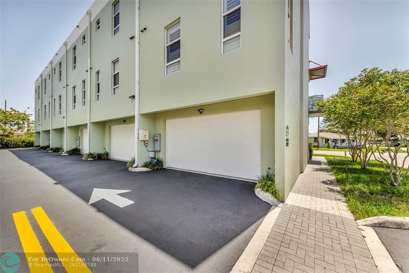 TWO CAR GARAGE. CORNER UNIT.