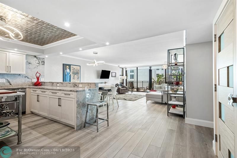 Open Floor plan ! Large kitchen, dining and living rooms.  Great for entertaining