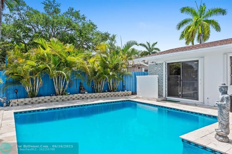 with outdoor shower