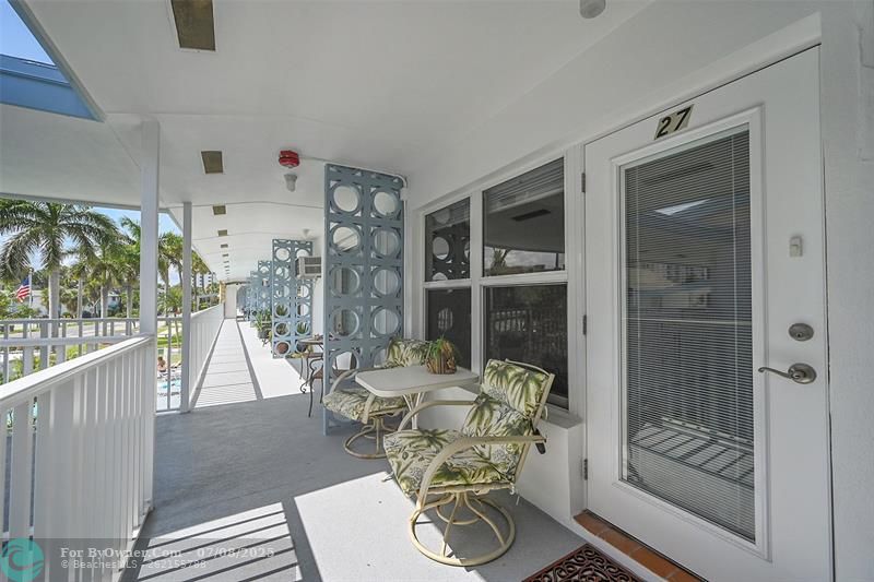 You have Amazing, Bright and Sunny Views of the Pool, Intracoastal and Garden from your 2nd Floor Balcony! This is only 1/2 of your Balcony, the other 1/2 is just outside Your Kitchen. Impact Windows and Doors!