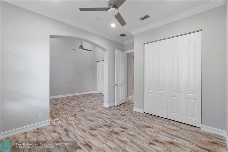 One of the 2 front bedrooms on the separate wing of the house, please note these 2 bedrooms have been opened up to join each other