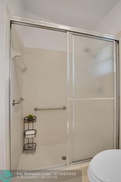 SHOWER IN THE FIRST MASTER BATHROOM