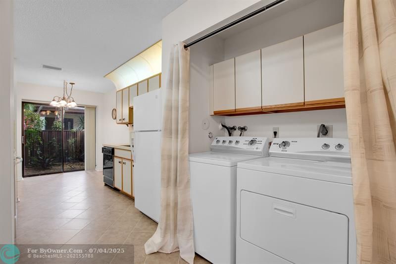 FULL SIZE WASHER AND DRYER CAN PUT UP BI-FOLD DOORS