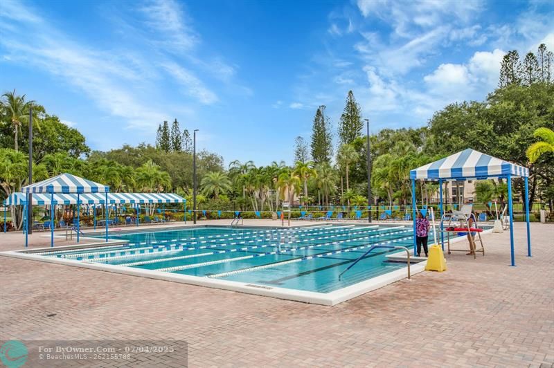 OLYMPIC SIZE POOL WITH SWIMMING LANES