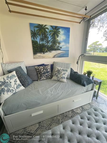 Queen Size Trundle Bed on Patio