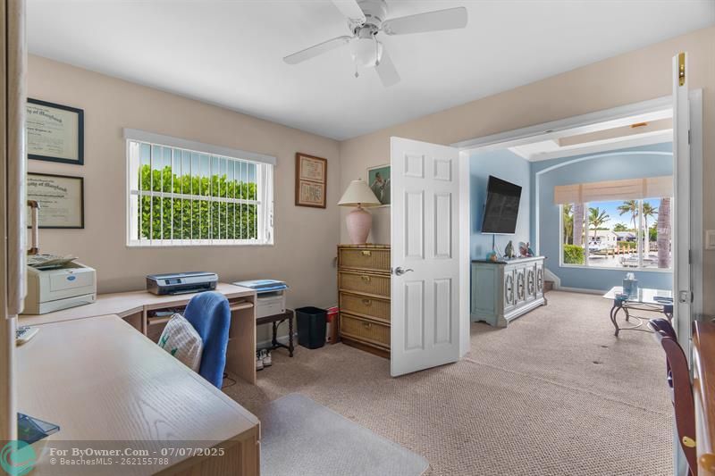 Bedroom off of Florida Room currently serves as an Office