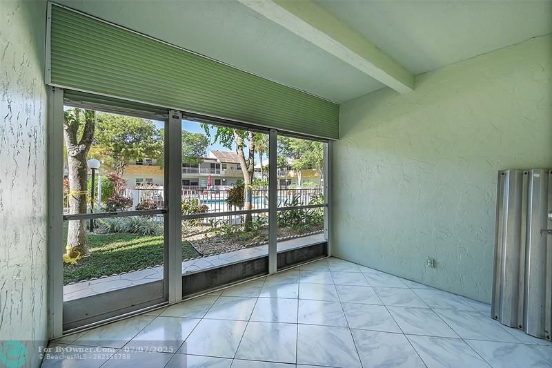Screened Patio Vieew of Pool Area