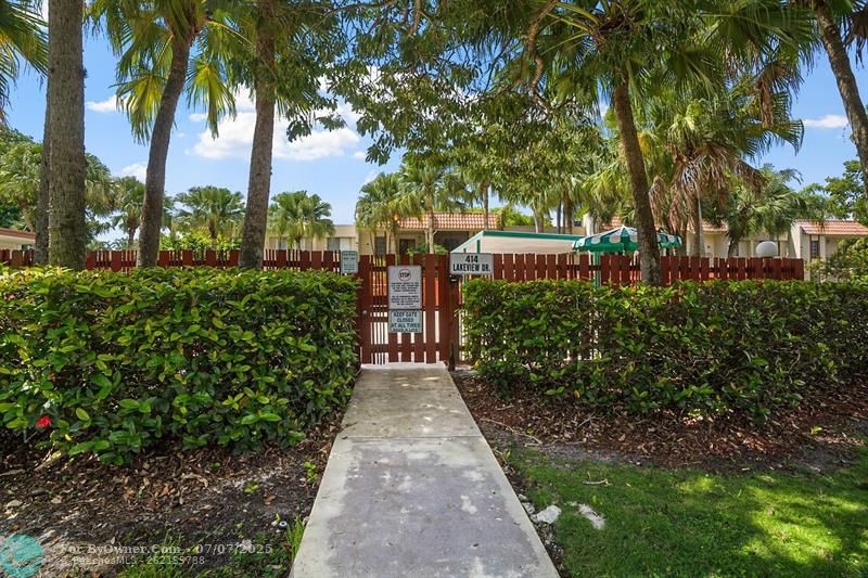 Private Community Pool Entrance