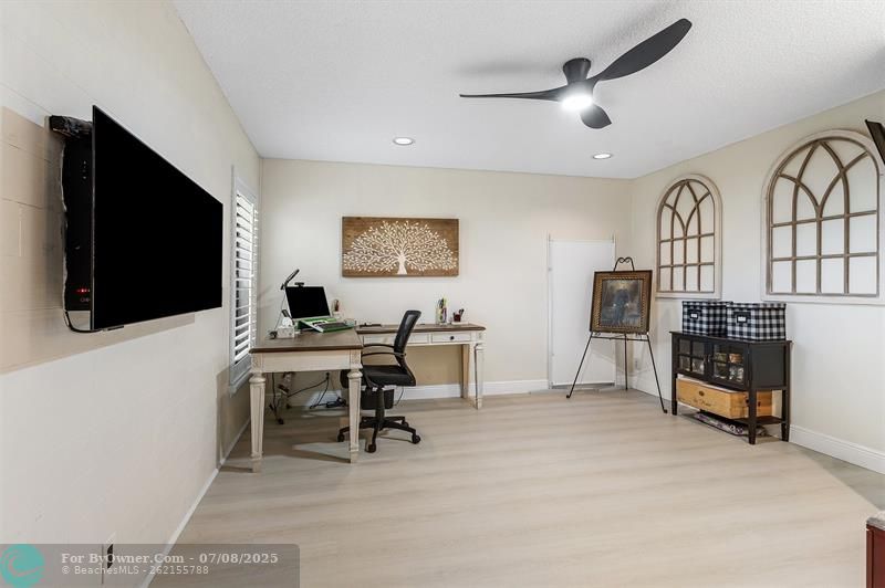 3rd bedroom is currently used as office (Closet and window)
